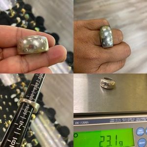 Super rare! Vintage Sterling Silver Diamond Ring